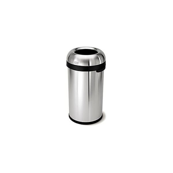 Simplehuman Simplehuman Steel Stainless Bullet Open Top Trash Can, 16